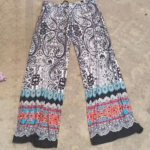 Colorful wide leg pants